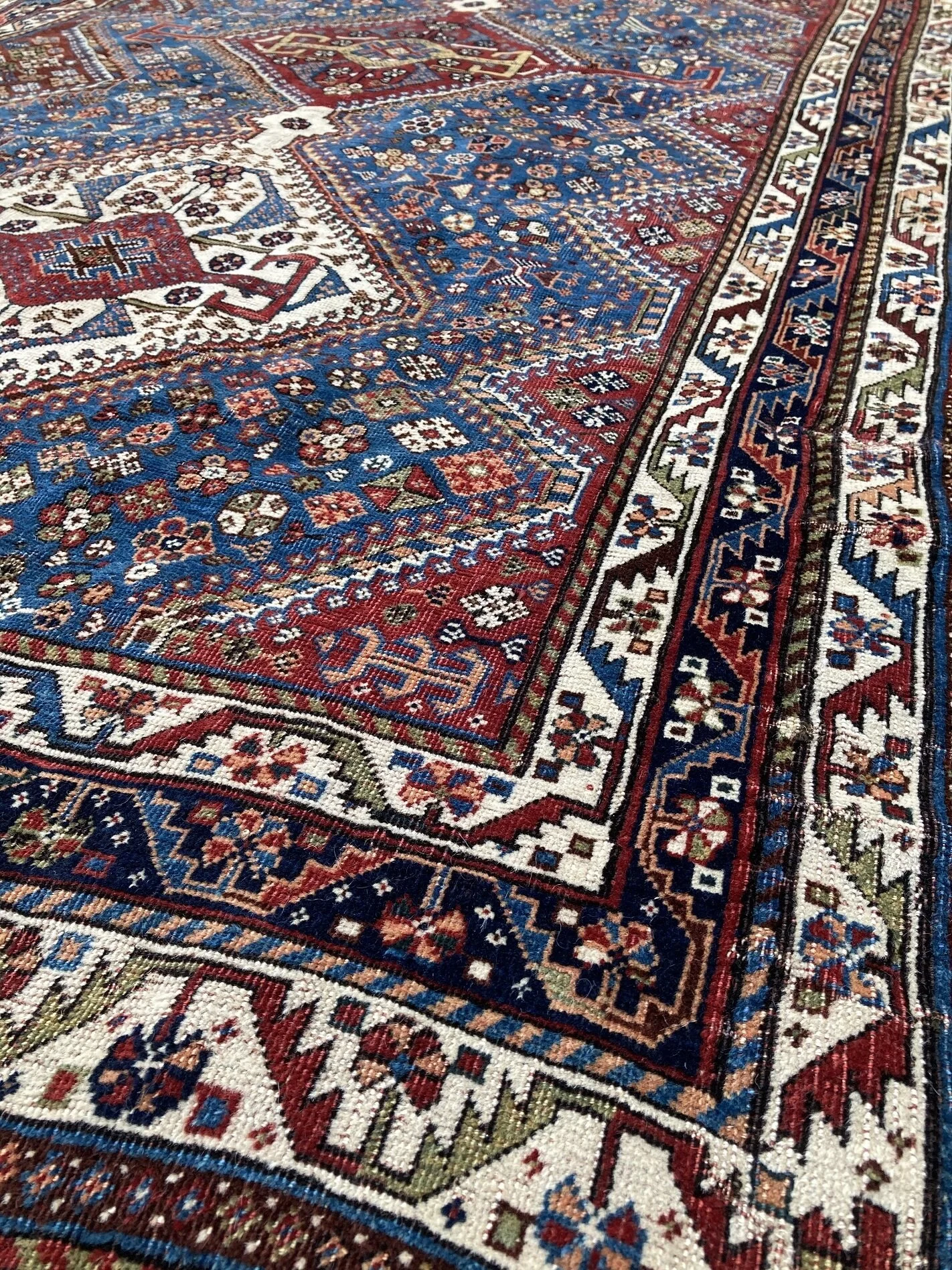 Antique Qashqai Rug 2.54m x 1.41m — Rug Addiction